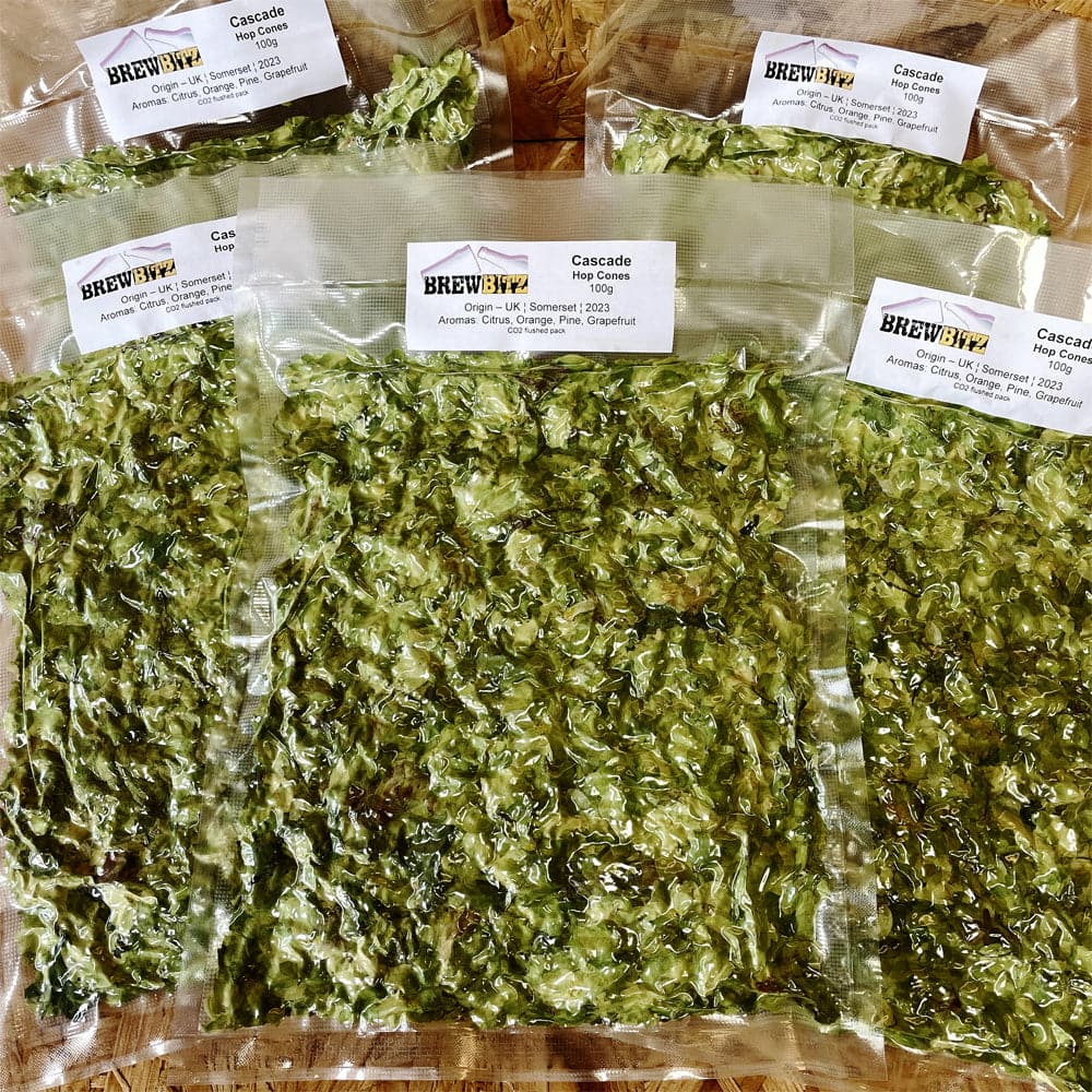 Cascade Hops - Flower/Cone/Leaf - Somerset - 100g