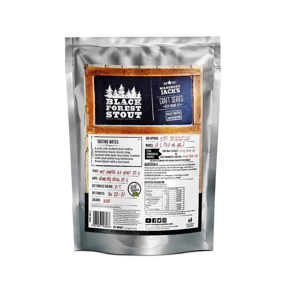 Mangrove Jacks Black Forest Stout - 31 Pint Beer Kit