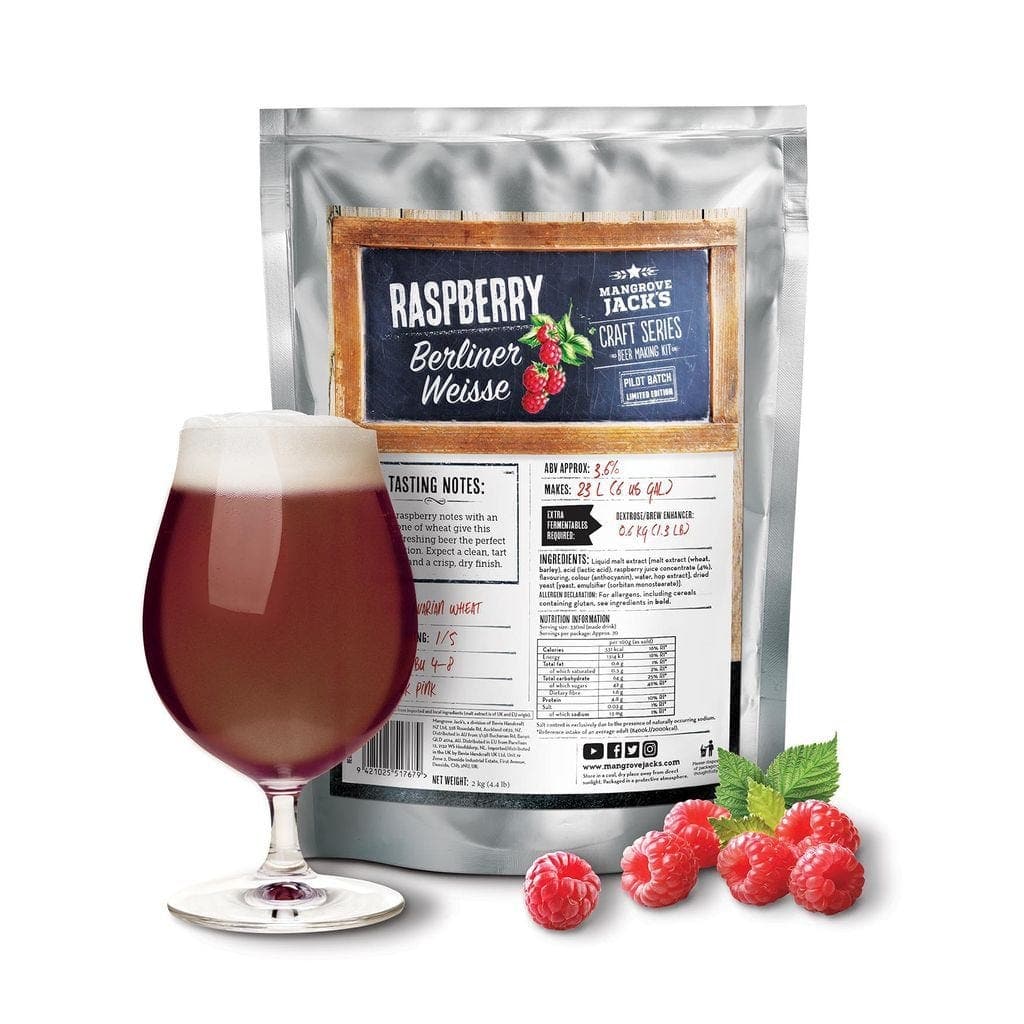 Mangrove Jack's - Raspberry Berlinner Weisse Sour Beer - 40 Pint Beer Kit