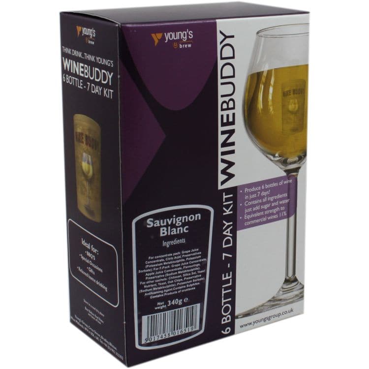 WineBuddy - Sauvignon Blanc - 7 Day Wine Kit - 6 Bottles