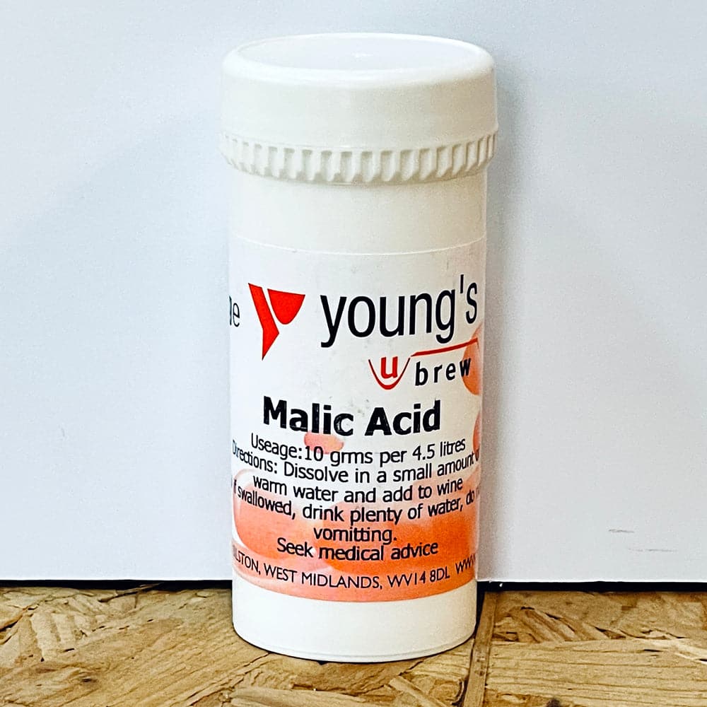 Malic Acid (E296) for wine making 50g for sale – Brewbitz
