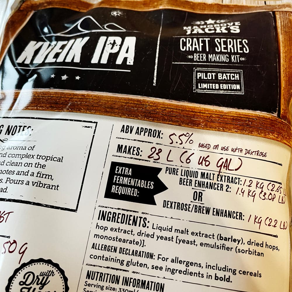 Mangrove Jacks Kveik IPA - 40 Pint Craft Beer Kit