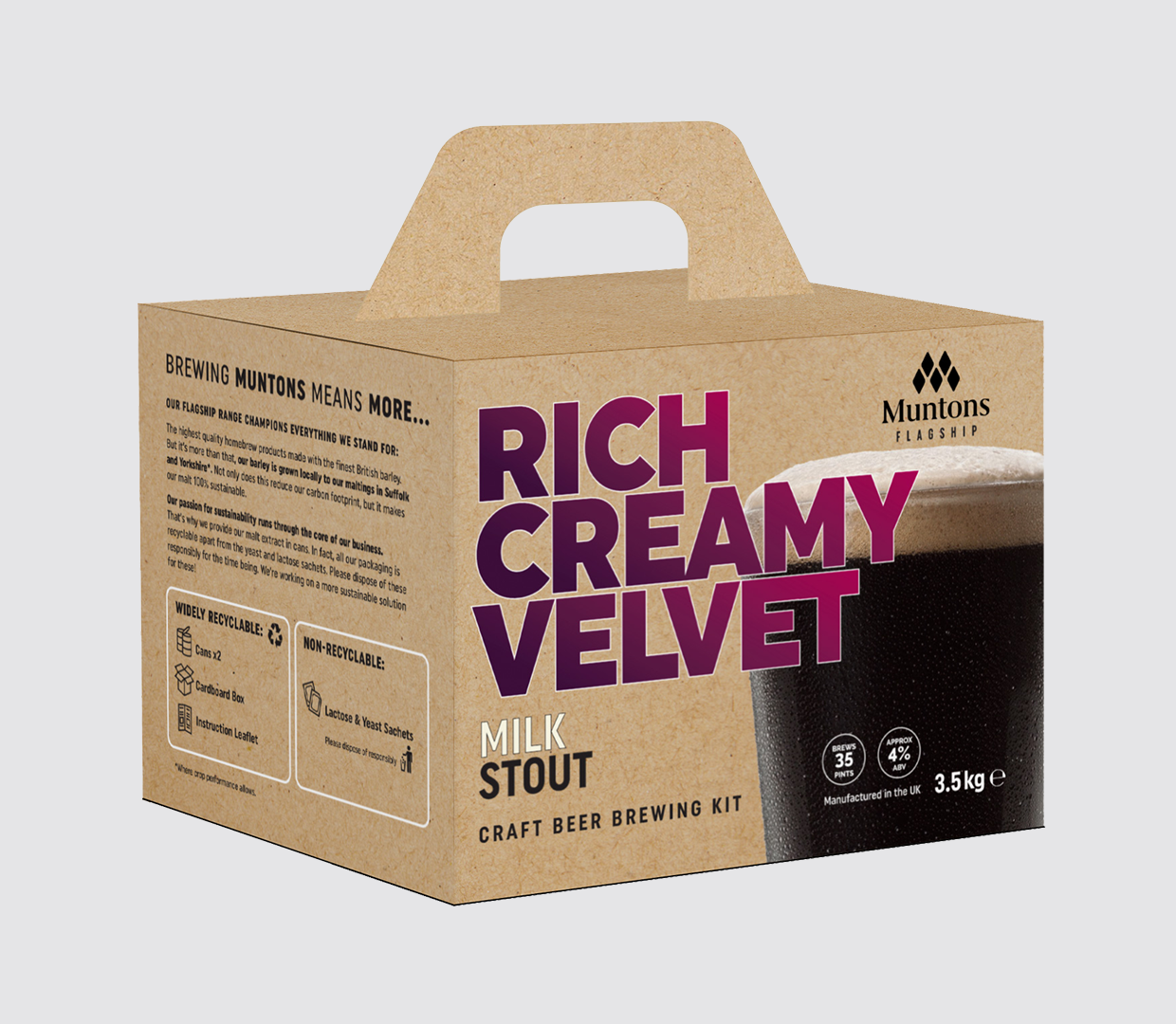 Muntons Flagship - Milk Stout - 35 Pint Beer KitMuntons Flagship - Milk Stout - 35 Pint Craft Beer Kit