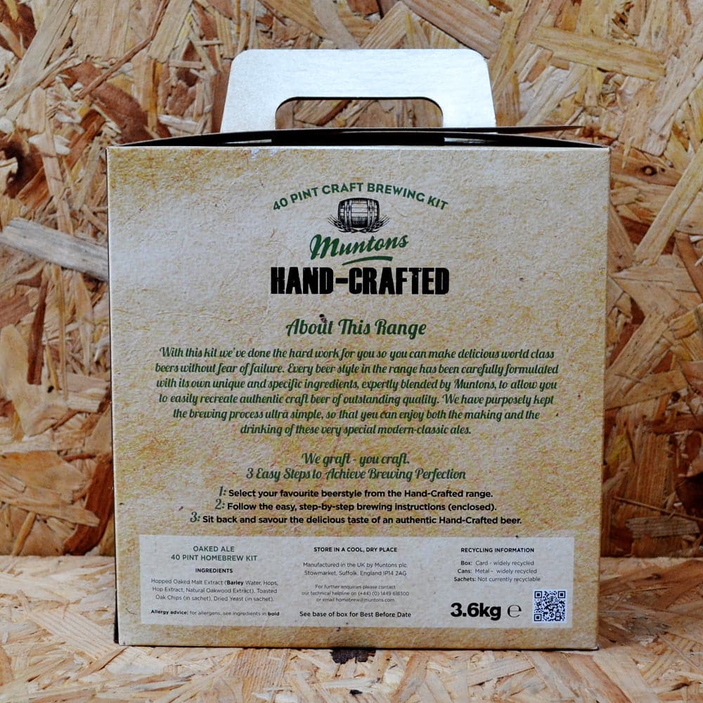 Muntons Hand Crafted - Oaked Ale - 40 Pint Beer Kit