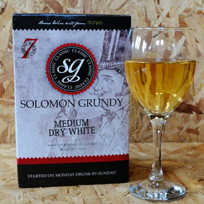 Solomon Grundy Classic - Medium Dry White - 7 Day White Wine Kit - 30 Bottle