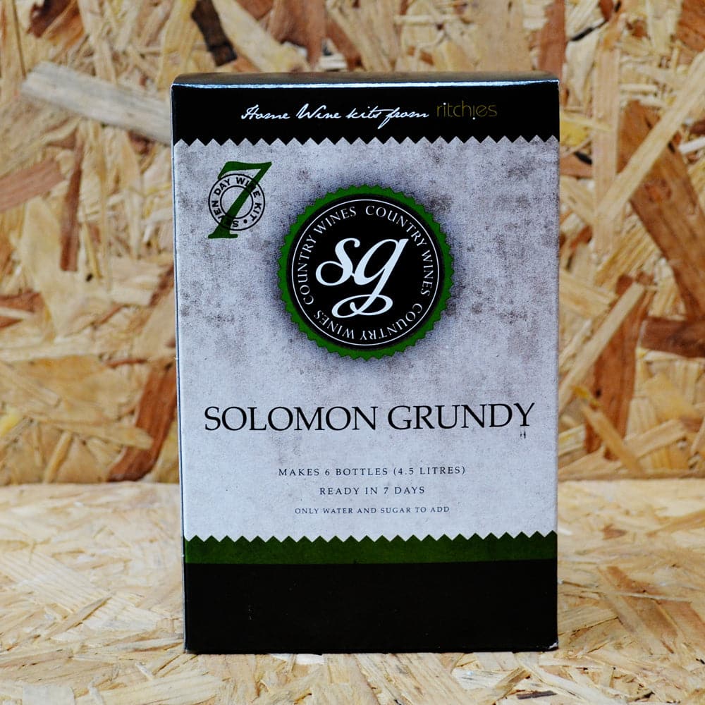 Solomon Grundy - Peach Wine - 7 Day Fruit Wine Kit - 6 Bottle