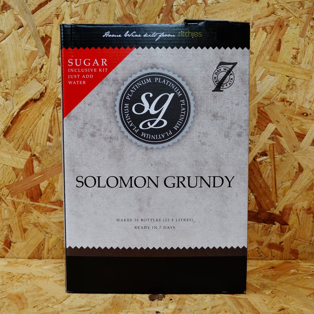 Solomon Grundy Platinum - Cabernet Sauvignon - 7 Day - 30 Bottle Red Wine Kit - SG Wines