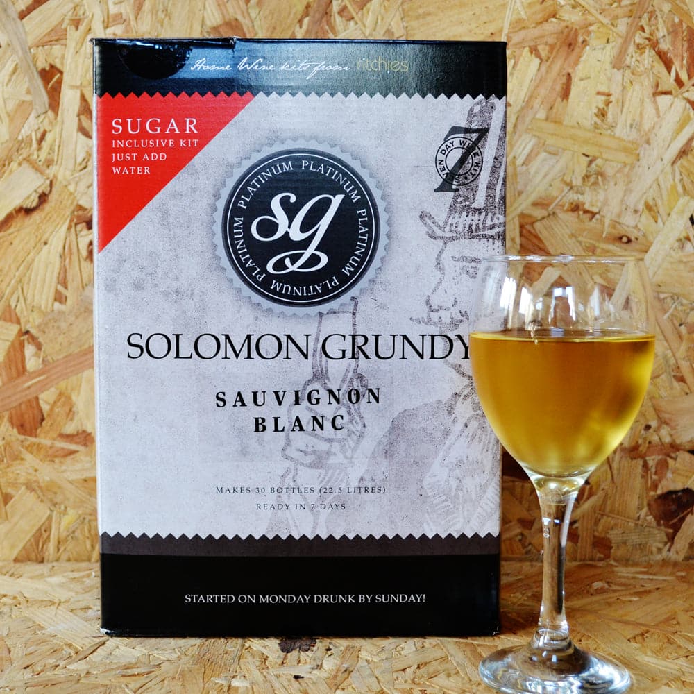 Solomon Grundy Platinum - Sauvignon Blanc - 7 Day - 30 Bottle White Wine Kit - SG Wines