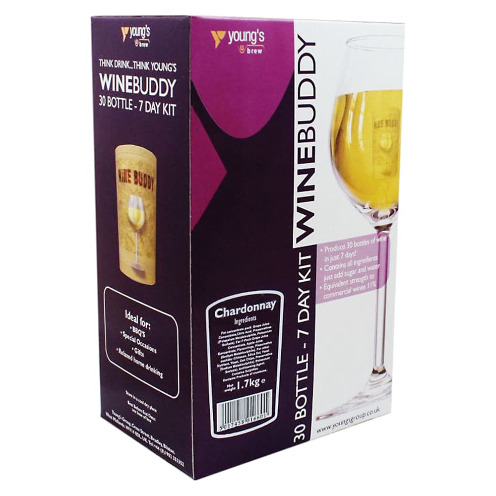 Winebuddy Chardonnay 7 Day White Wine Kit at Brewbitz Homebrew Shop