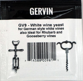 Gervin GV9 - White Wine Yeast - 5g