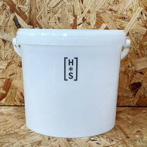 5 Litre Fermentation Brewing Bucket & Lid with Grommet for Airlock - White with Litre Markings