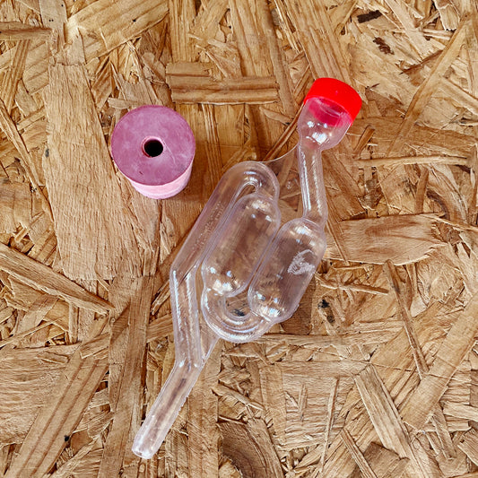 Bubbler Airlock with 1 Gallon Rubber Bung