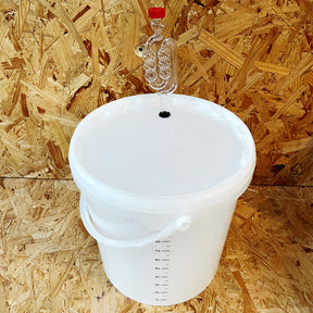 Bubbler Airlock with Red Cap - For Demi-John or Fermenting Buckets