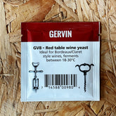 Gervin GV8 - Red Wine Yeast - 5g