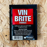 Vin Brite Finings - Clearing Isinglass for Wine - Sachet Treats up to 23 Litres - Harris
