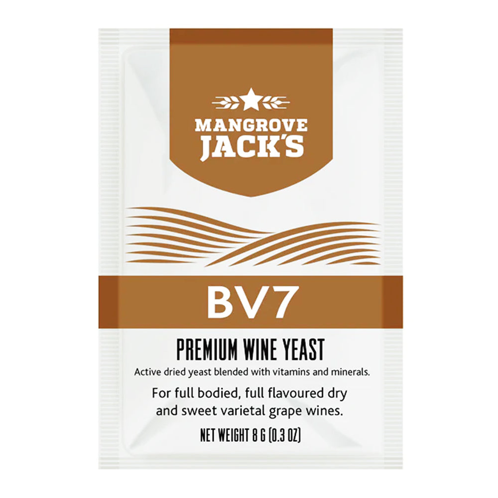 Premium Wine Yeast BV7 - General Purpose - Mangrove Jacks - 8g