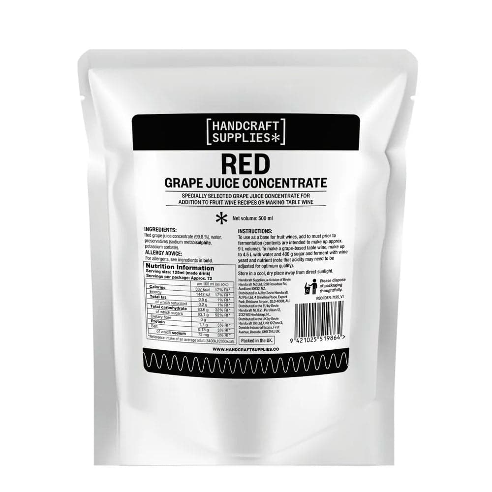 Red Grape Juice Concentrate - Red Wine Enhancer - 500ml - HS