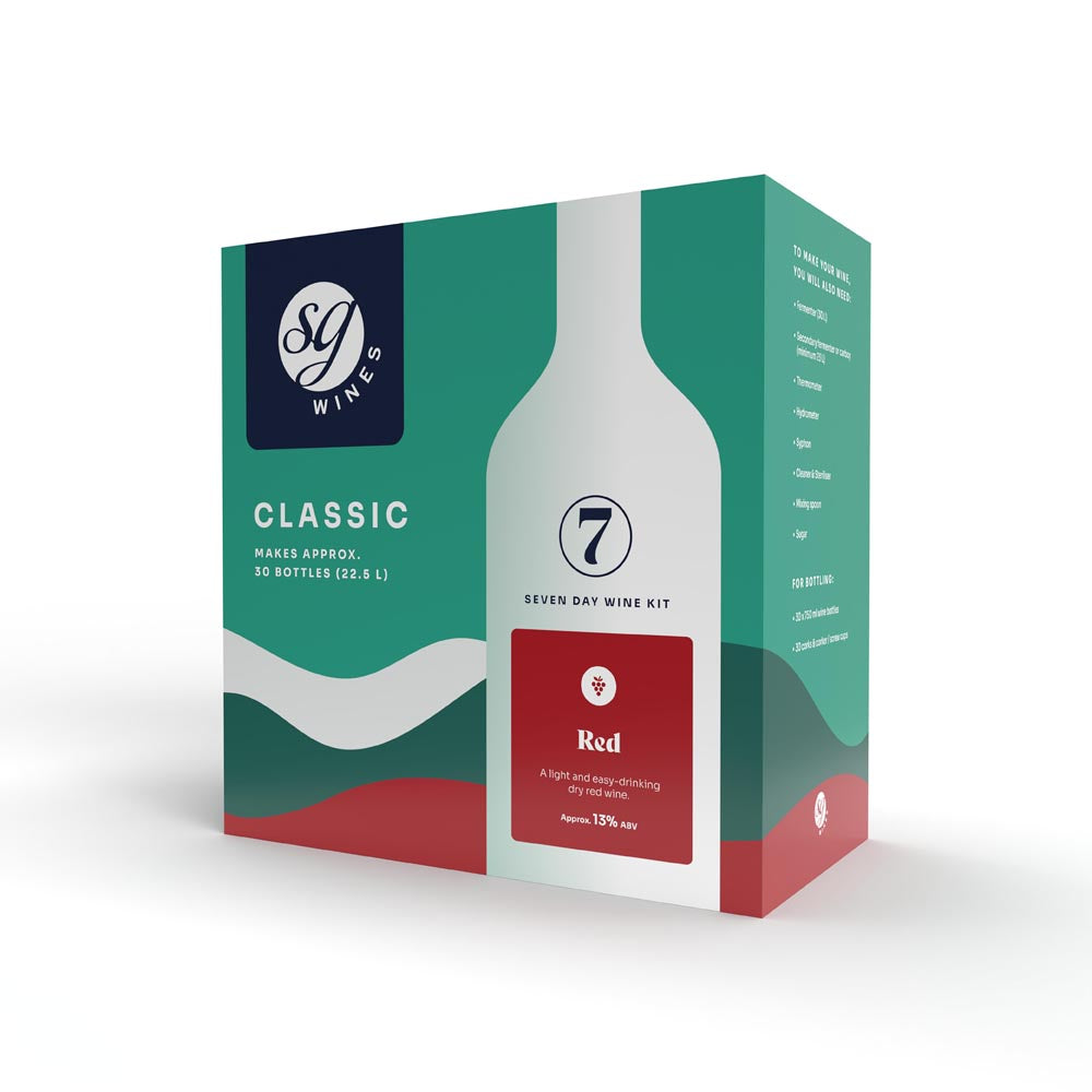 Solomon Grundy Classic - Medium Dry Red - 7 Day Red Wine Kit - 30 Bottle - SG Wines