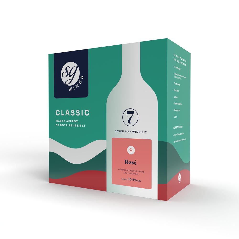 SG Wines (Solomon Grundy) Classic - Rose - 7 Day Rose Wine Kit - 30 Bottle
