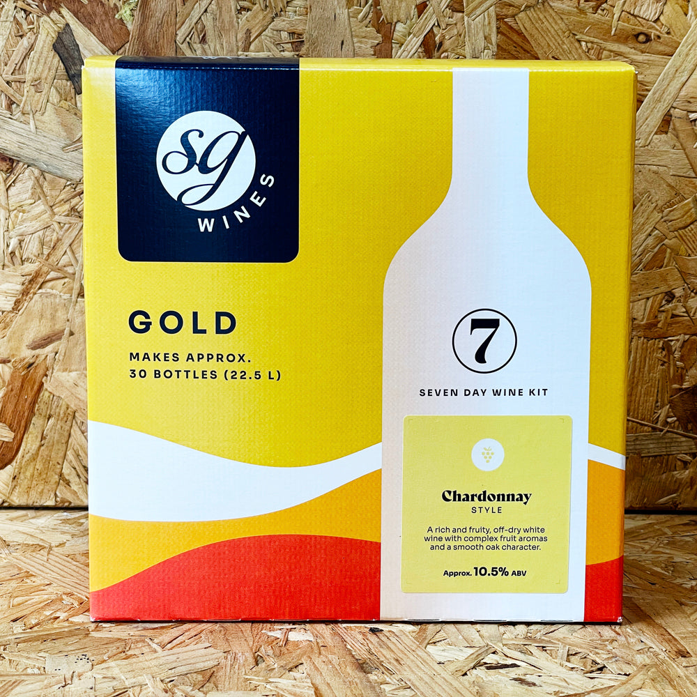 SG Wines (Solomon Grundy) Gold - Chardonnay - 7 Day White Wine Kit - 30 Bottle