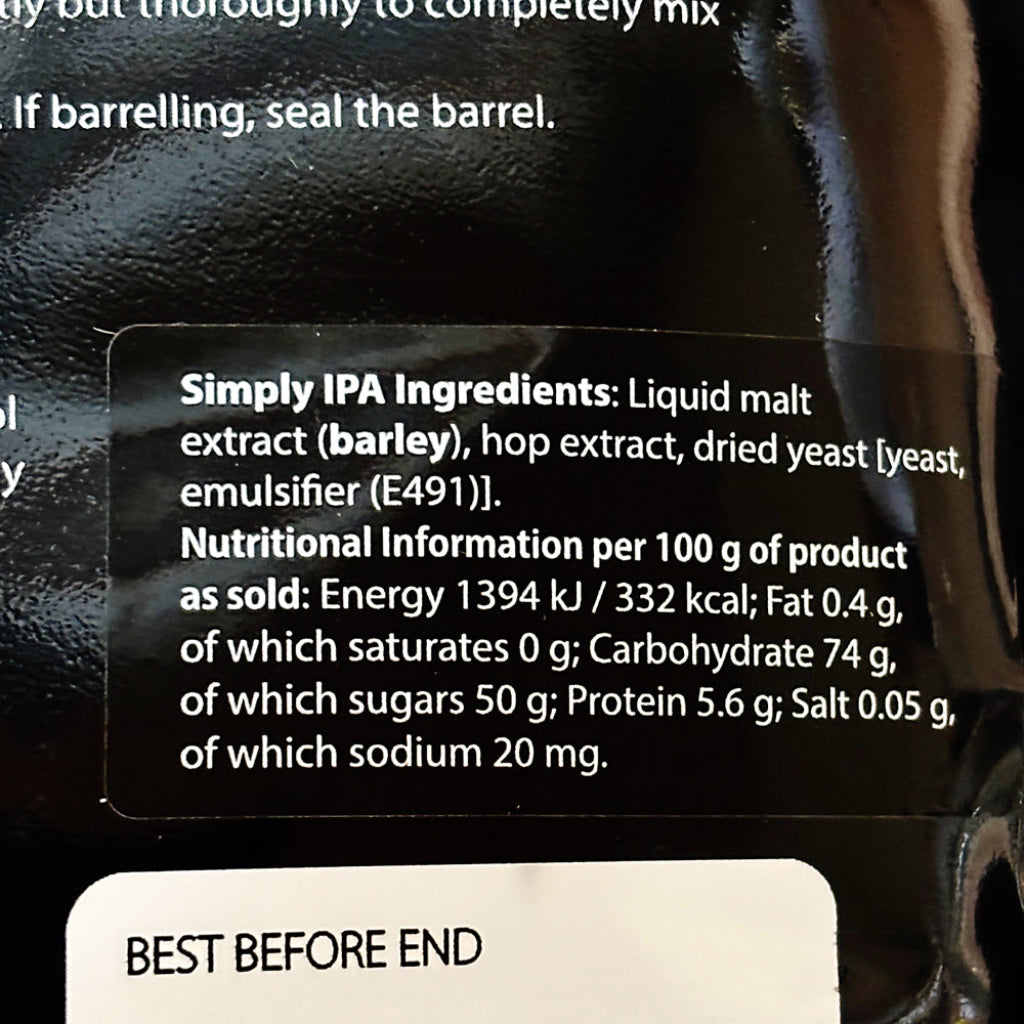Simply - IPA India Pale Ale - 40 Pint Beer Kit for Sale – Brewbitz