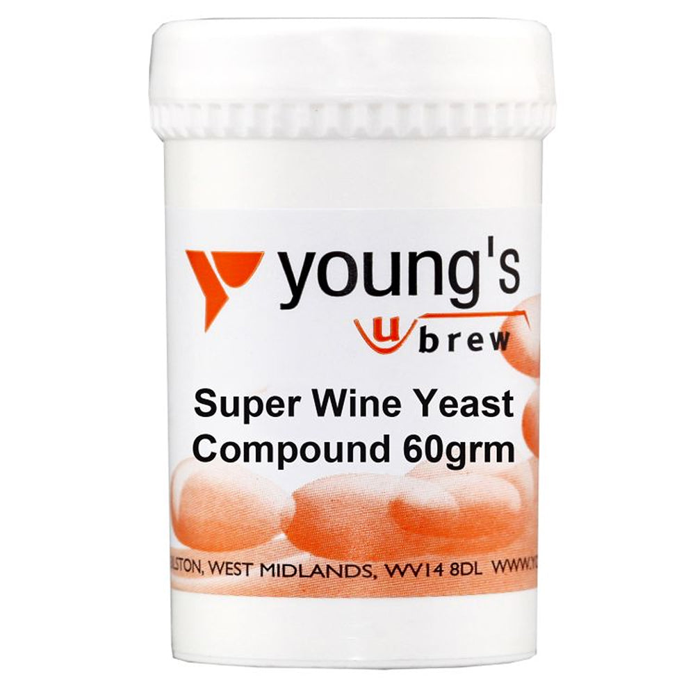 Super Wine Yeast Compound - Yeast, Bentonite + Nutrient - 60g