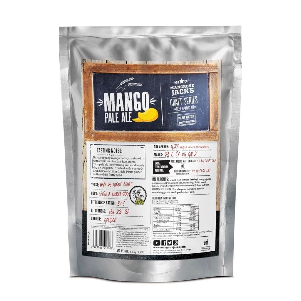 Mangrove Jack's - Mango Pale Ale - 40 Pint Beer Kit