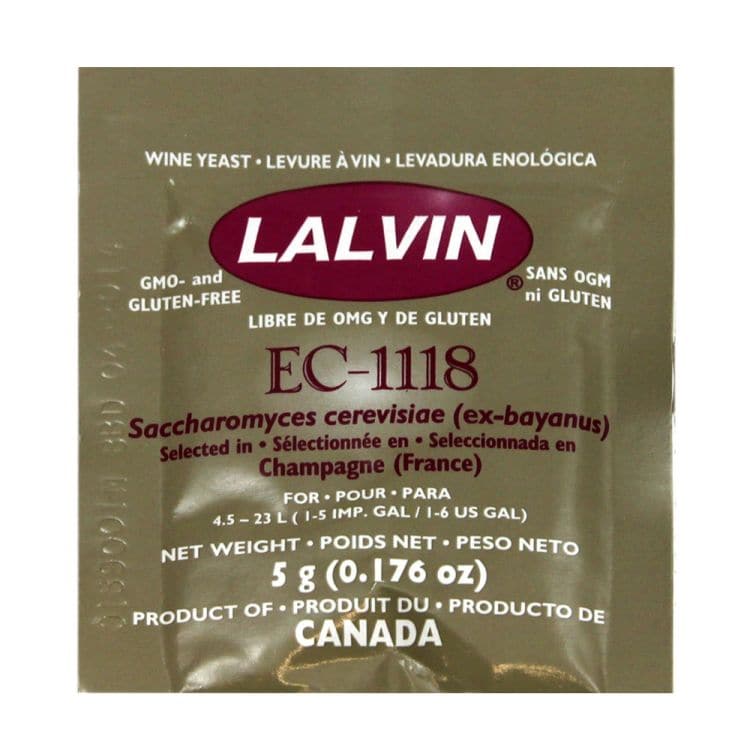 Lalvin EC-1118 Champagne / Sparkling Wine Yeast 5g