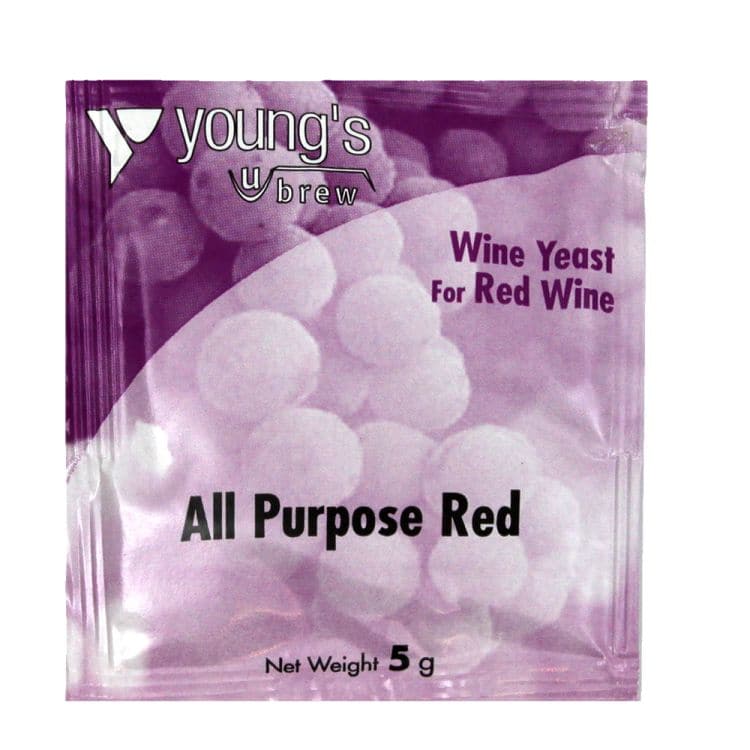 All Purpose Red Wine Yeast - 5g - Youngs