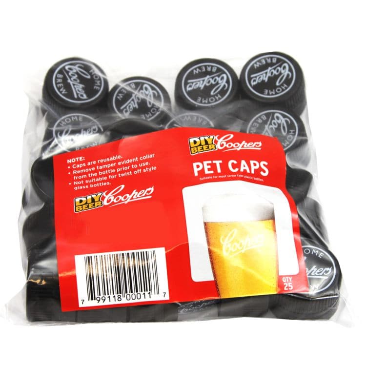 Coopers Bottle Caps for PET Beer Bottles - 25 Pack