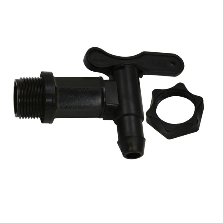Tap with Back Nut (Black) - to fit Bucket, KingKeg or Barrel