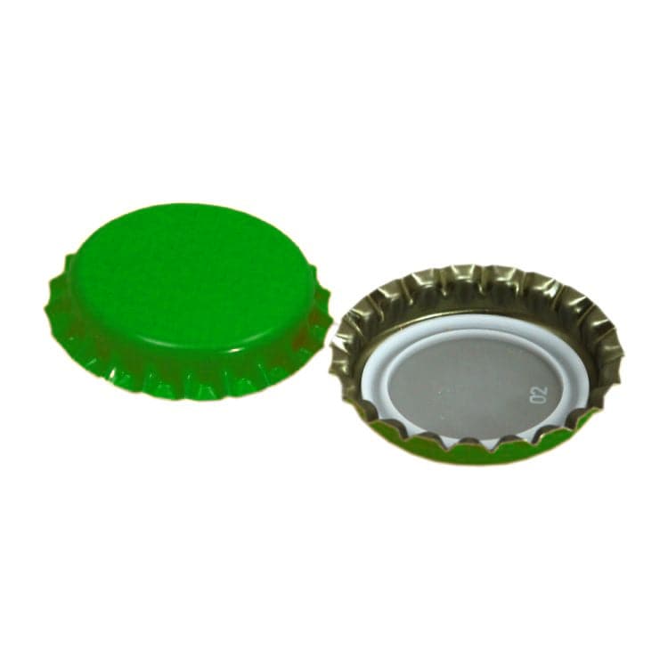 Crown Caps for Beer Bottles - Green - 40 Pack