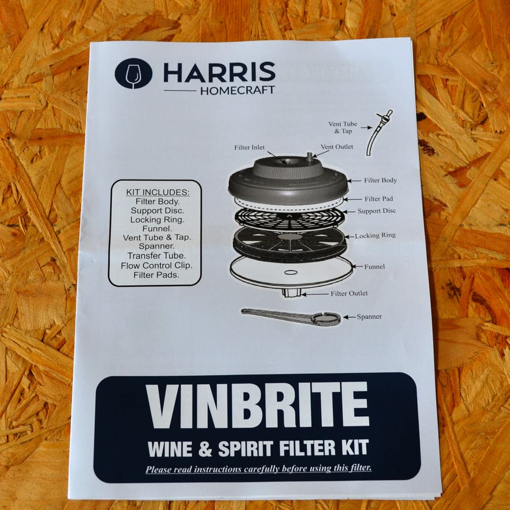 Harris Vinbrite Wine and Spirit Filter Kit with Filters