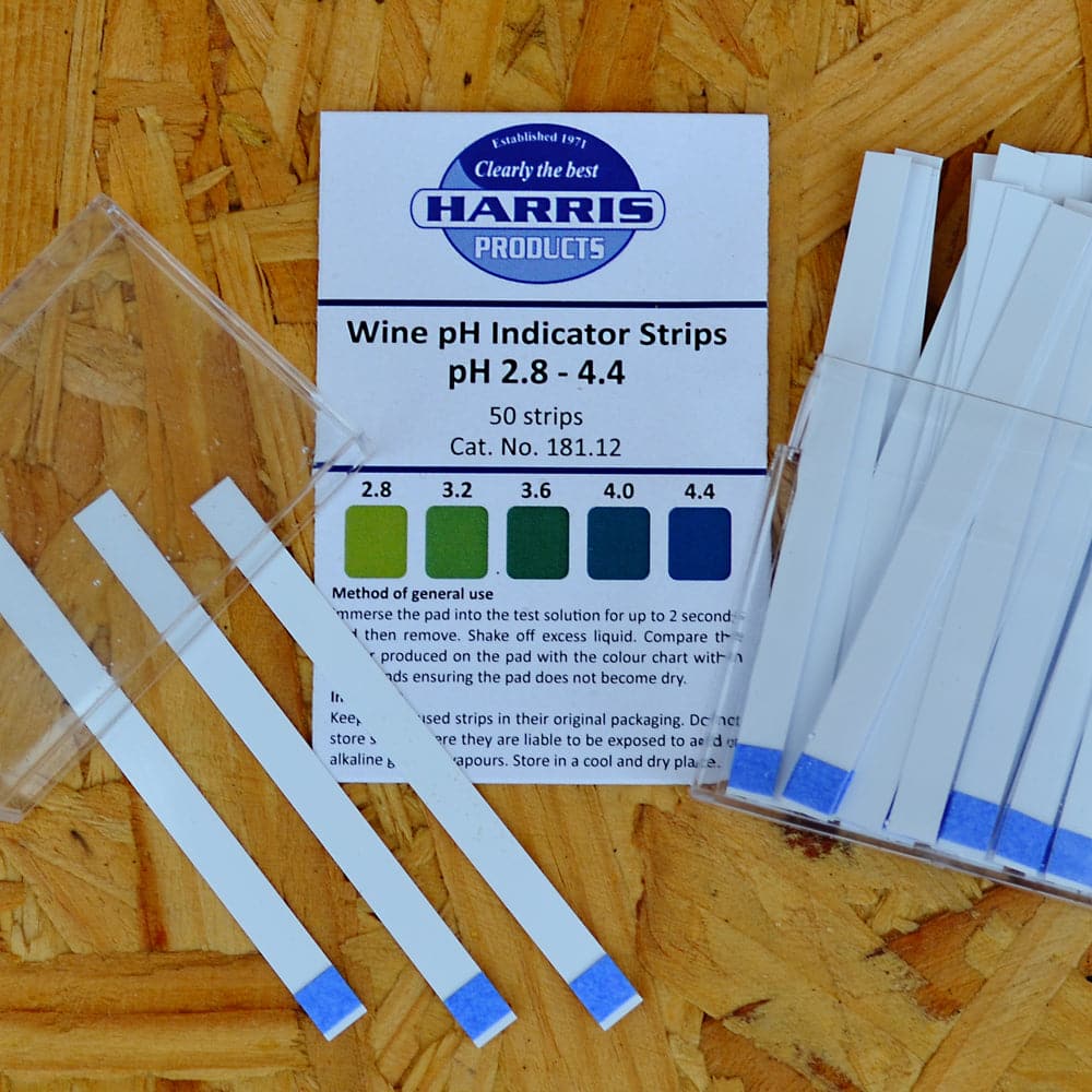 Wine pH Acid Indicator Strips - 50 - Harris
