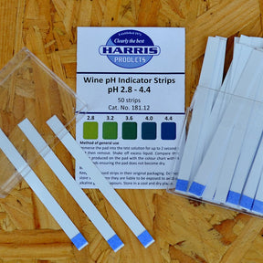 Wine pH Acid Indicator Strips - 50 - Harris