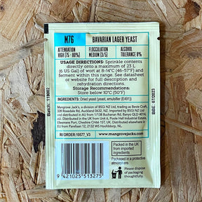Bavarian Lager Yeast - Mangrove Jacks - M76 -10g