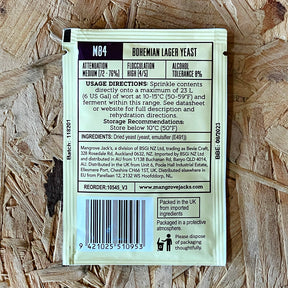 Bohemian Lager Yeast - Mangrove Jacks - M84 -10g