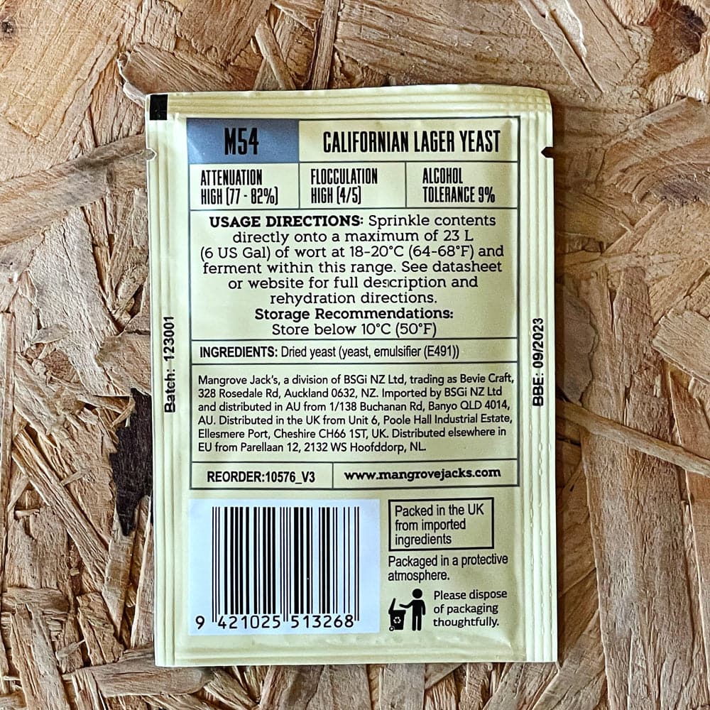 Mangrove Jack's Lievito Per Birra M54 Californian Lager 10 Gr