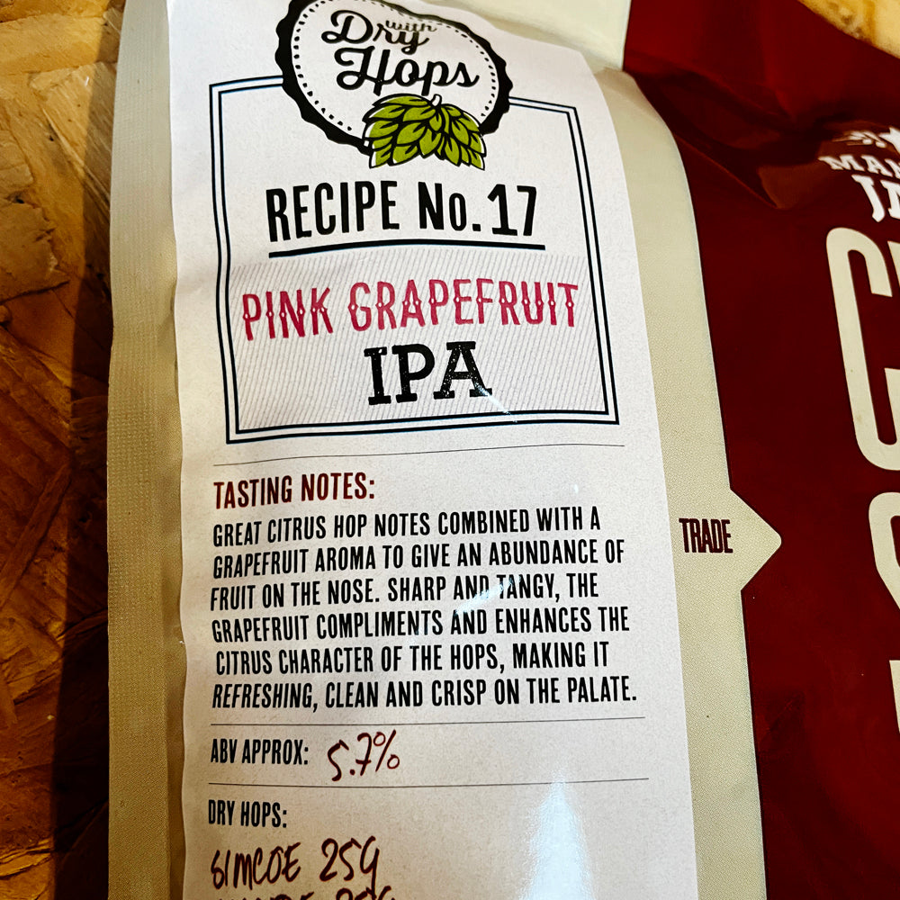 Mangrove Jacks Pink Grapefruit IPA - 40 Pint Beer Kit