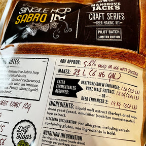 Mangrove Jacks Single Hop IPA - Sabro - 40 Pint Beer Kit