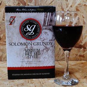 Solomon Grundy Classic - Medium Dry Red - 7 Day Red Wine Kit - 30 Bottle