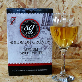 Solomon Grundy Classic - Medium Sweet White - 7 Day White Wine Kit - 30 Bottle