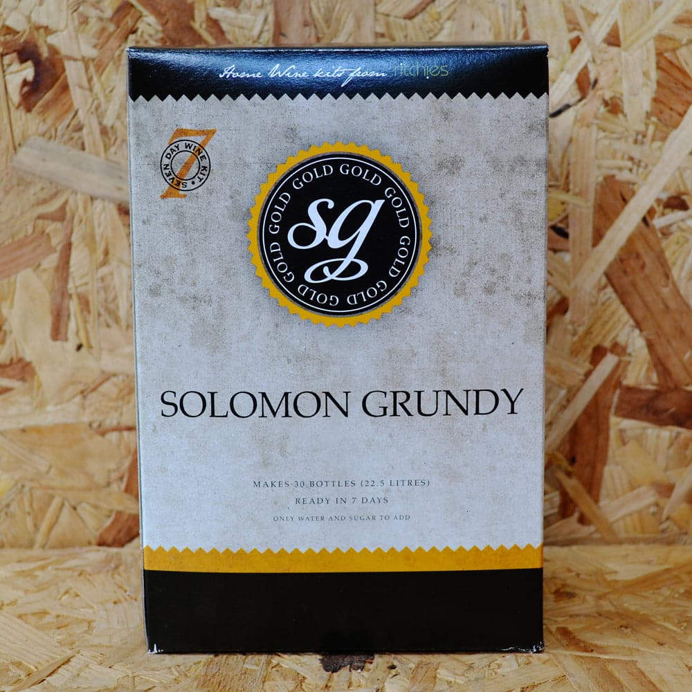 Solomon Grundy Gold - Chardonnay - 7 Day White Wine Kit - 30 Bottle
