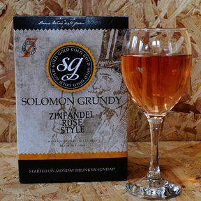 Solomon Grundy Gold - Zinfandel Rose - 7 Day Rose Wine Kit - 30 Bottle