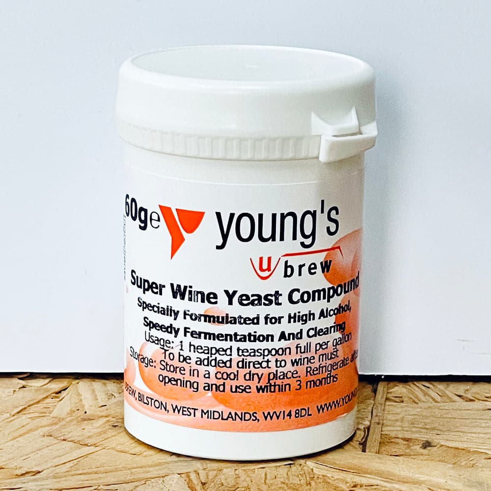 Super Wine Yeast Compound - Yeast, Bentonite + Nutrient - 60g