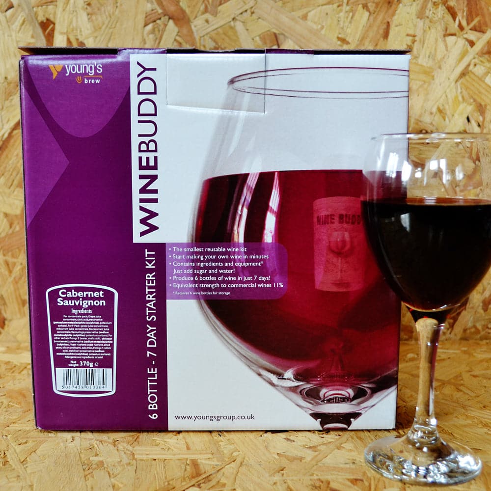 WineBuddy - Red Wine Making Equipment Starter Pack with Cabernet Sauvignon Wine Kit