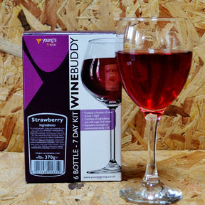 WineBuddy - Strawberry Wine - 7 Day Wine Kit - 6 Bottles