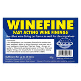 Winefine - Fast Acting Wine Finings - Treats up to 25 Litres - Harris