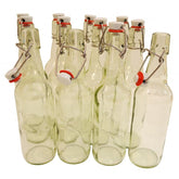 Swing Top Bottles - Clear Glass - 500ml - 12 Pack