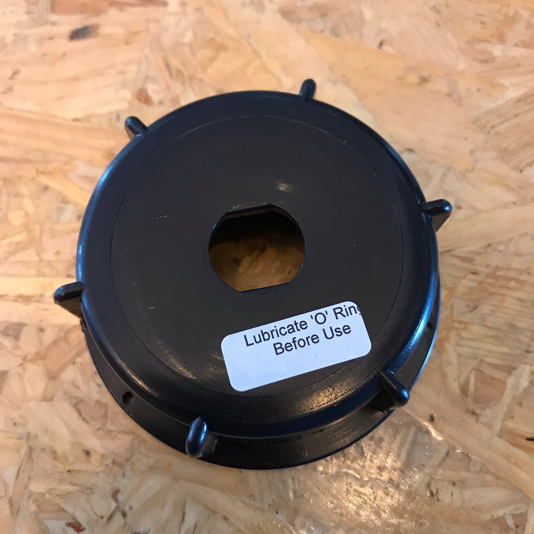 2" Barrel Cap with hole drilled for valve